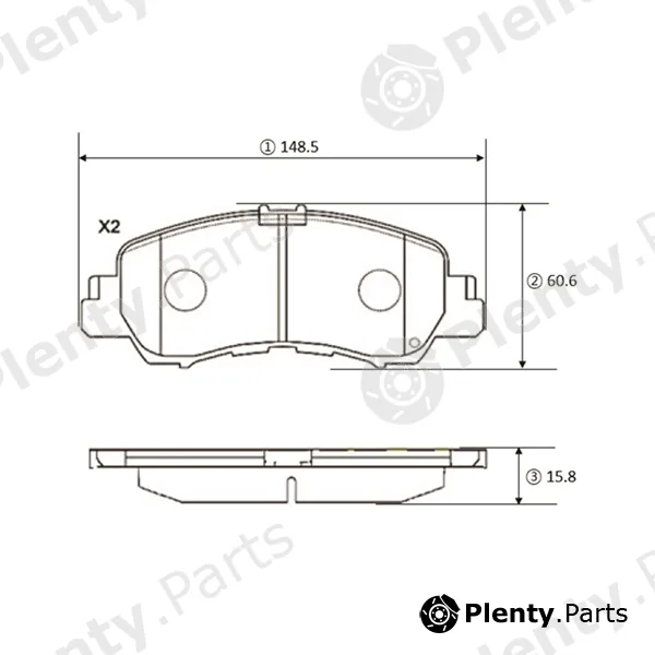 CTR GK1448 — Brake Pad Set, disc brake