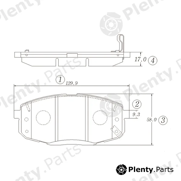 CTR GK1383 — Brake Pad Set, disc brake