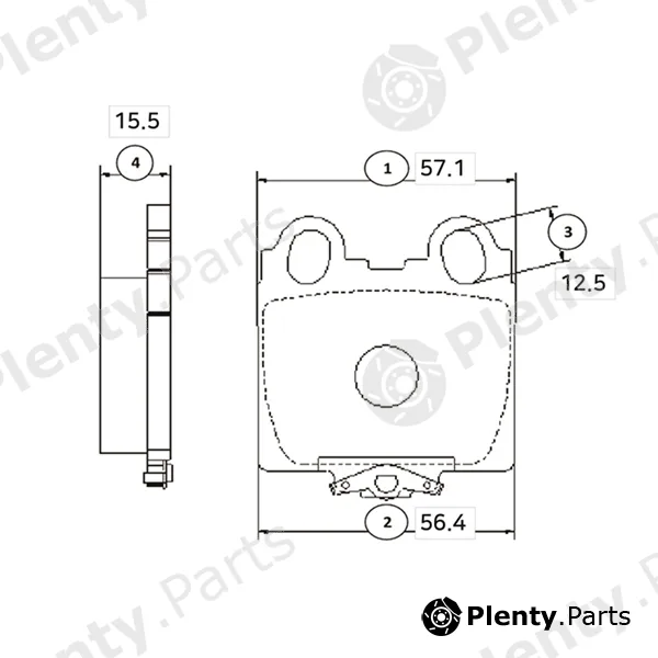CTR GK1042 — Brake Pad Set, disc brake
