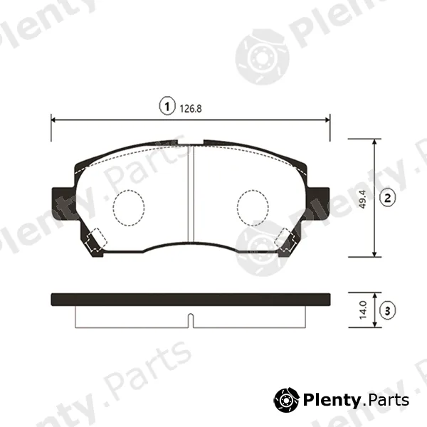 CTR GK0142 — Brake Pad Set, disc brake