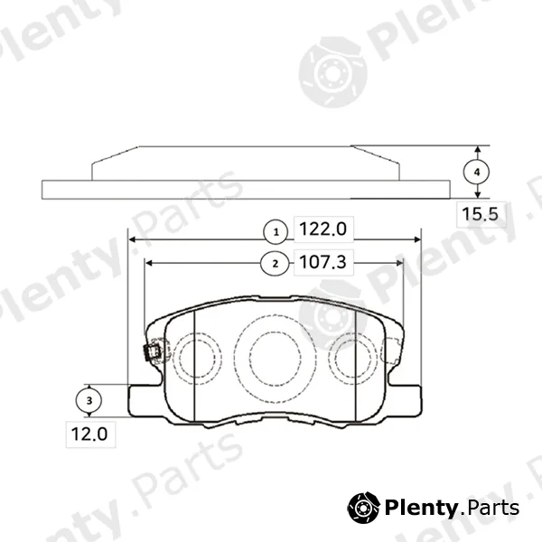 CTR GK0636 — Brake Pad Set, disc brake