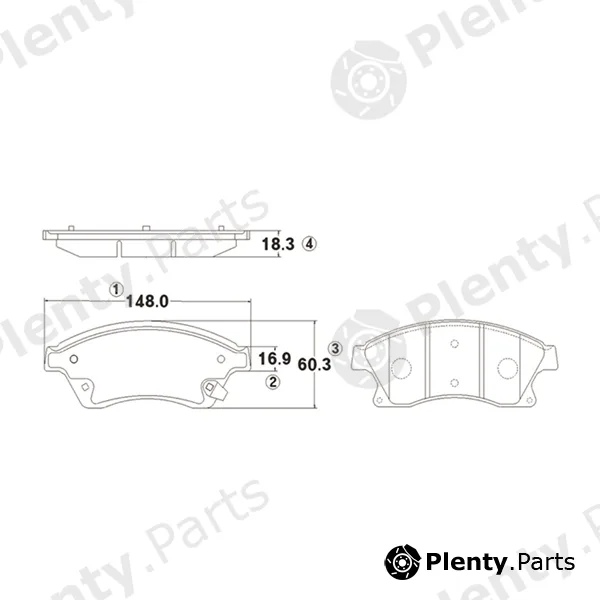 CTR GK0449 — Brake Pad Set, disc brake