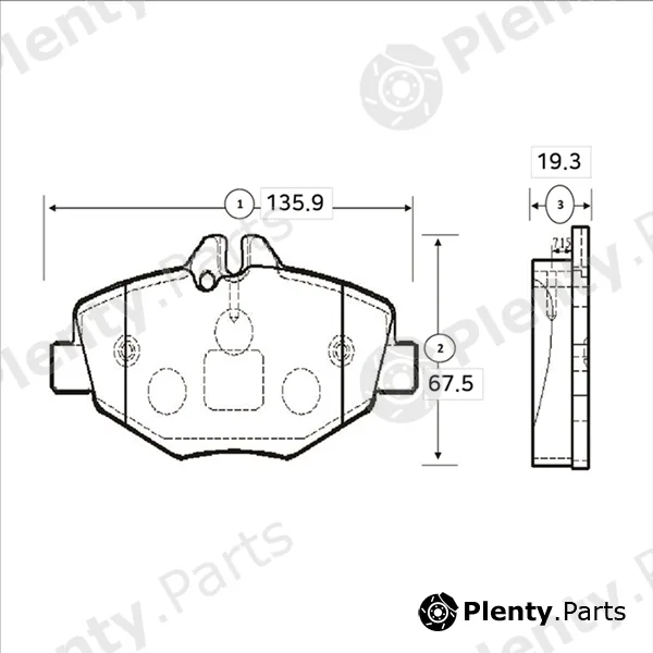 CTR GK0077 — Brake Pad Set, disc brake