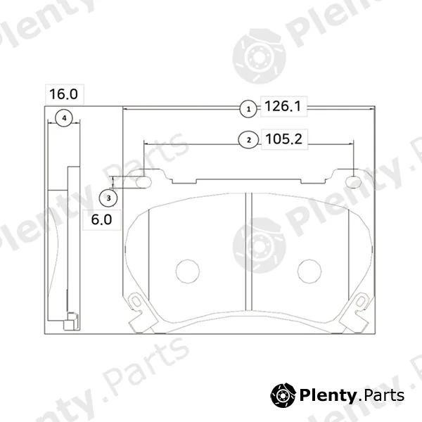 CTR GK0488 — Brake Pad Set, disc brake