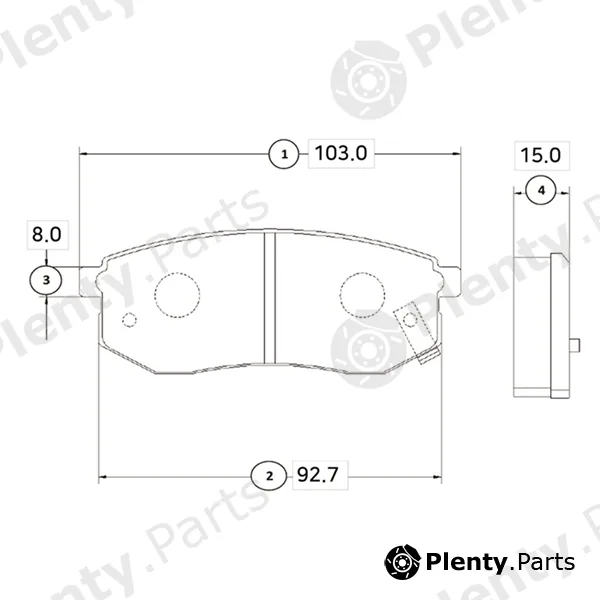 CTR GK0465 — Brake Pad Set, disc brake