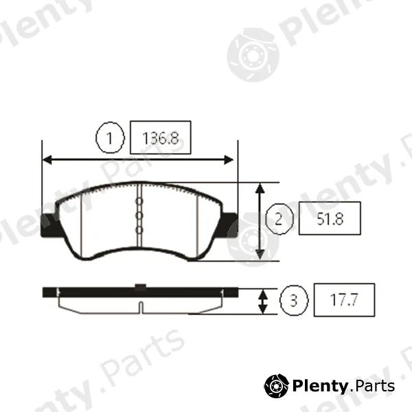 CTR GK0865 — Brake Pad Set, disc brake