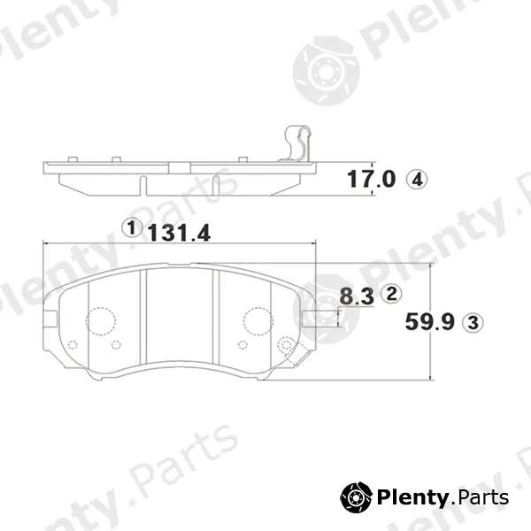 CTR GK0491 — Brake Pad Set, disc brake
