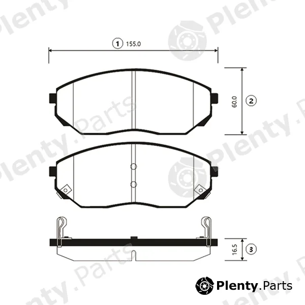 CTR GK0524 — Brake Pad Set, disc brake