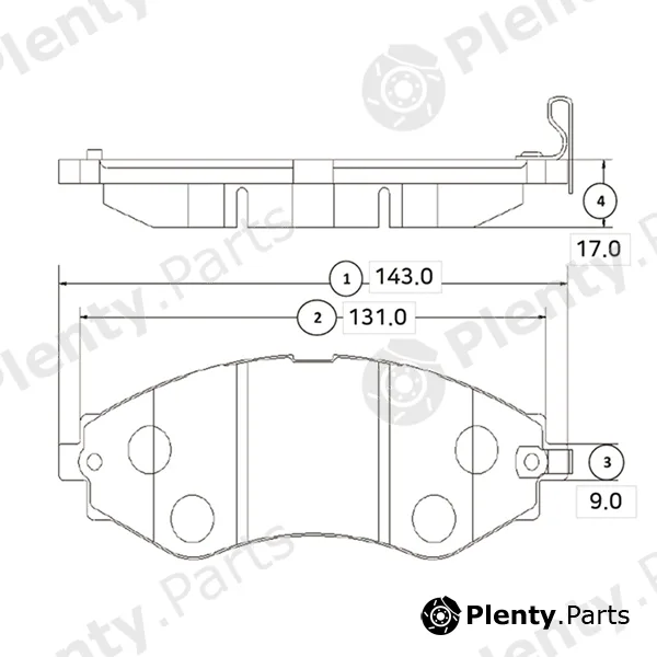 CTR GK0436 — Brake Pad Set, disc brake