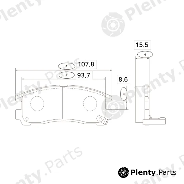 CTR GK0574 — Brake Pad Set, disc brake