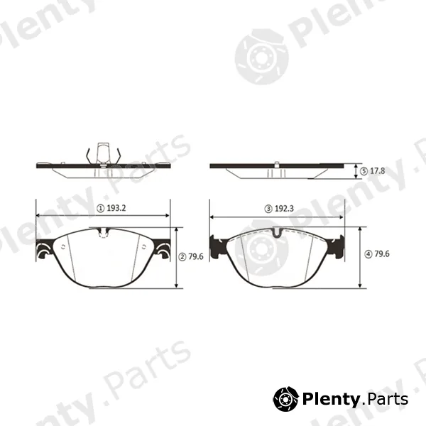 CTR GK1435 — Brake Pad Set, disc brake
