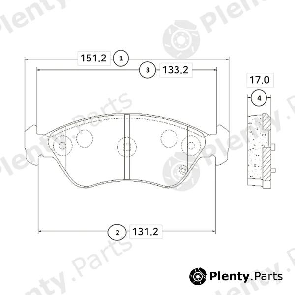 CTR GK0514 — Brake Pad Set, disc brake
