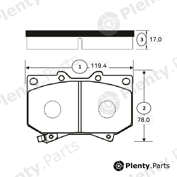 CTR GK1044 — Brake Pad Set, disc brake