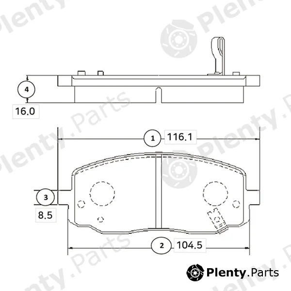 CTR GK0532 — Brake Pad Set, disc brake