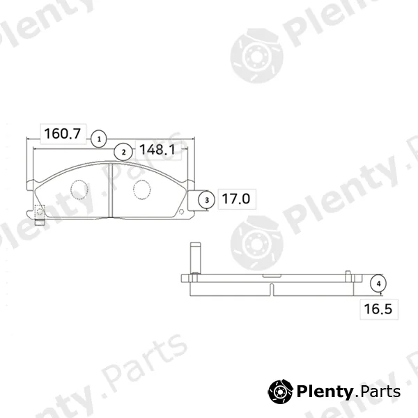 CTR GK0718 — Brake Pad Set, disc brake