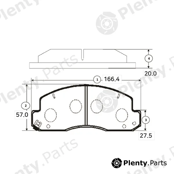 CTR GK1152 — Brake Pad Set, disc brake