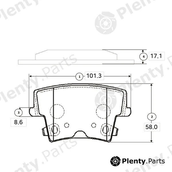CTR GK0097 — Brake Pad Set, disc brake