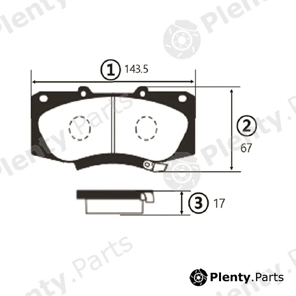 CTR GK1191 — Brake Pad Set, disc brake