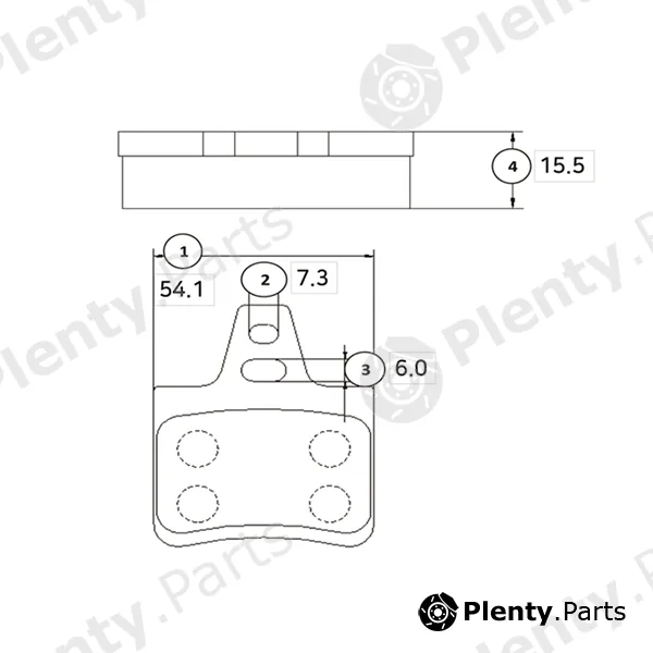 CTR GK0861 — Brake Pad Set, disc brake