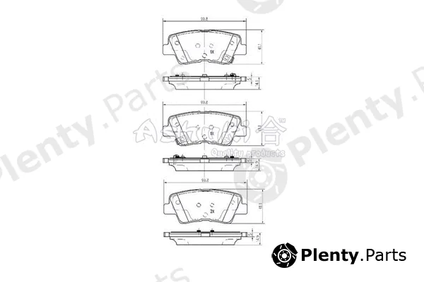 ASHUKI by Palidium Y029-51 — Brake Pad Set, disc brake