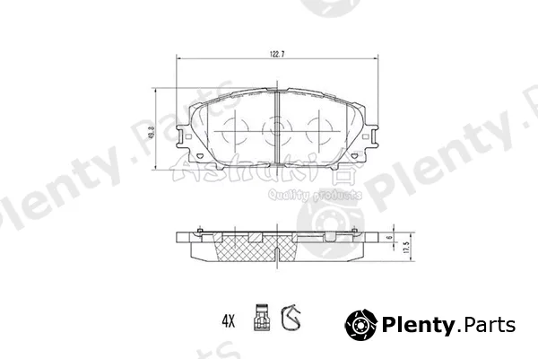 ASHUKI by Palidium T114-55 — Brake Pad Set, disc brake