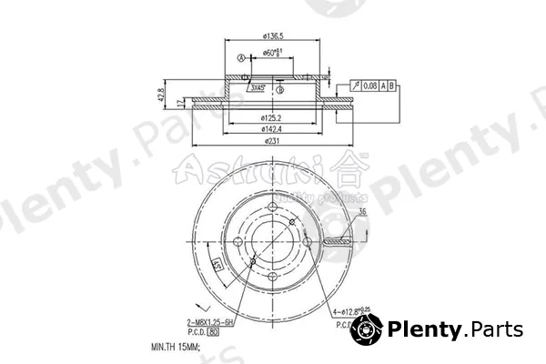 ASHUKI by Palidium 0990-2108 — Brake Disc