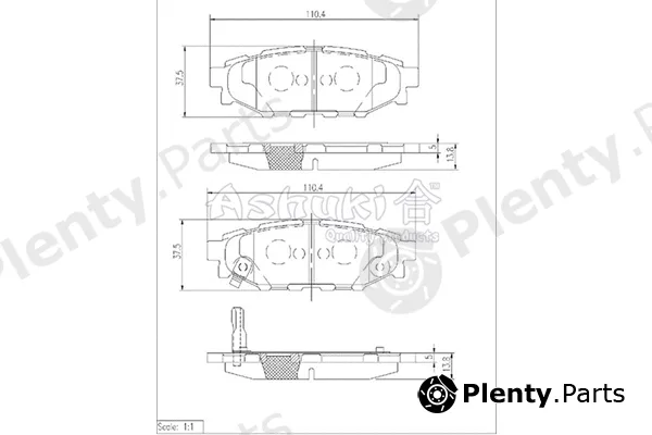 ASHUKI by Palidium S011-50 — Brake Pad Set, disc brake