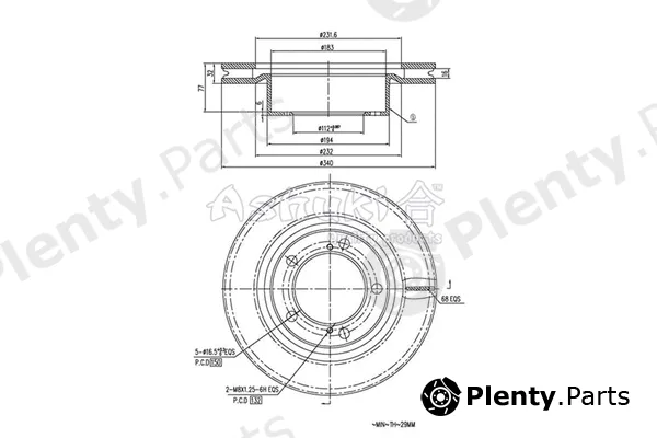 ASHUKI by Palidium T603-45 — Brake Disc