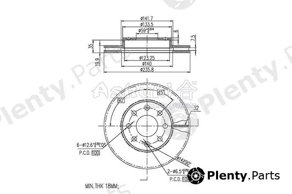 ASHUKI by Palidium 0990-2190 — Brake Disc