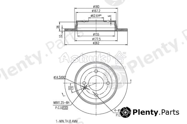 ASHUKI by Palidium 0993-4250 — Brake Disc