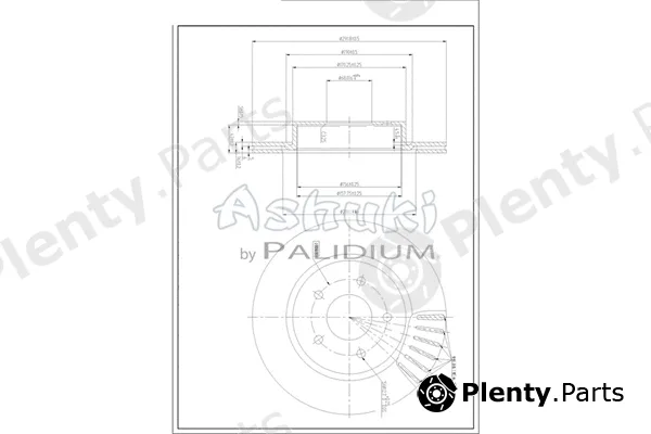 ASHUKI by Palidium N013-98 — Brake Disc