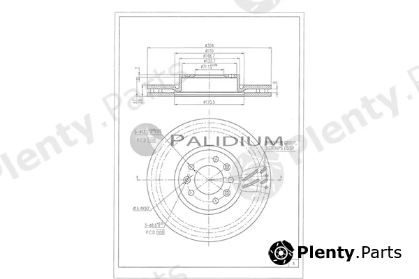 ASHUKI by Palidium P330-262 — Brake Disc