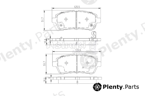 ASHUKI by Palidium M050-39 — Brake Pad Set, disc brake