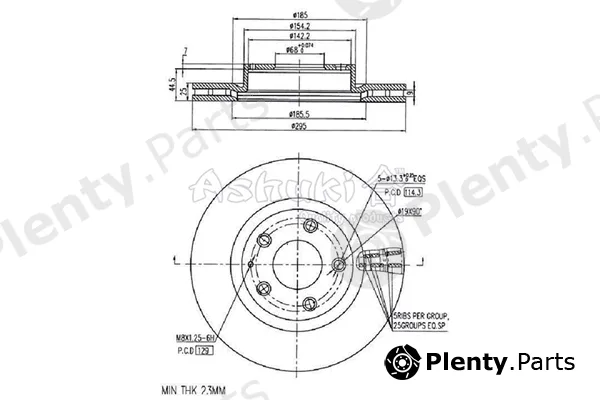 ASHUKI by Palidium 0990-1013 — Brake Disc