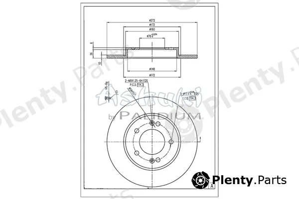 ASHUKI by Palidium Y089-75 — Brake Disc