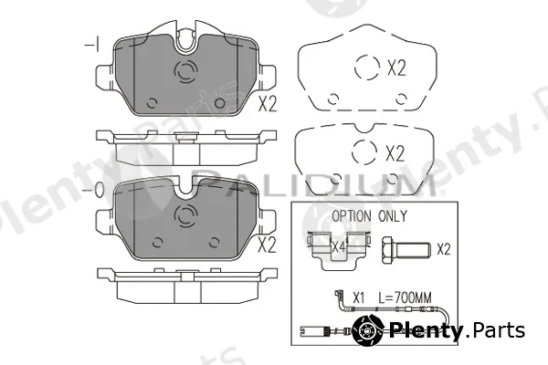 ASHUKI by Palidium P1-1086 — Brake Pad Set, disc brake