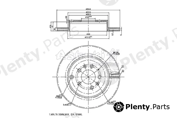 ASHUKI by Palidium 0993-4303 — Brake Disc