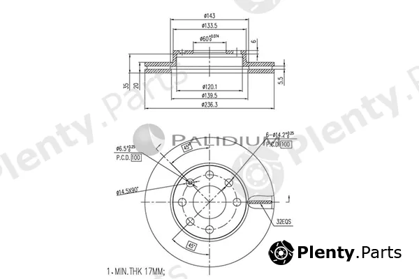 ASHUKI by Palidium P330-072 — Brake Disc