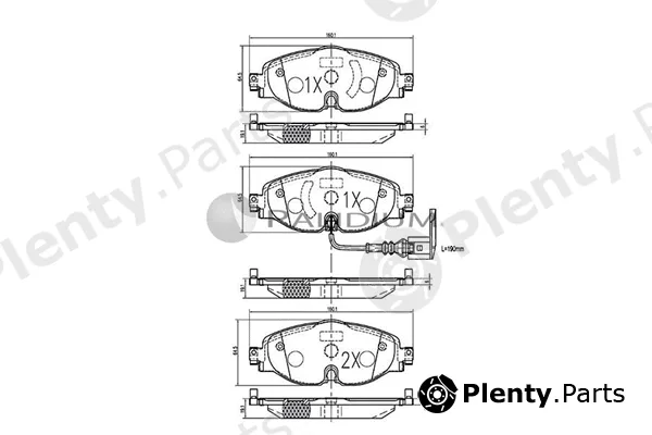 ASHUKI by Palidium P1-1133 — Brake Pad Set, disc brake