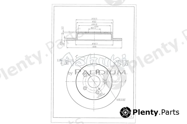 ASHUKI by Palidium T604-02 — Brake Disc