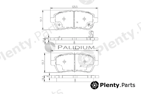 ASHUKI by Palidium P1-1127 — Brake Pad Set, disc brake