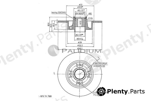 ASHUKI by Palidium P331-042 — Brake Disc