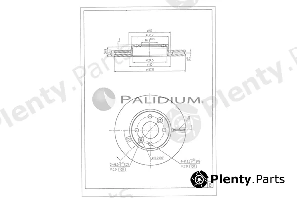 ASHUKI by Palidium P330-242 — Brake Disc