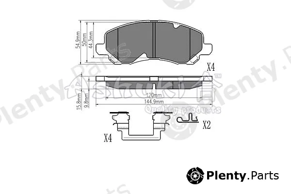 ASHUKI by Palidium 1080-6405 — Brake Pad Set, disc brake