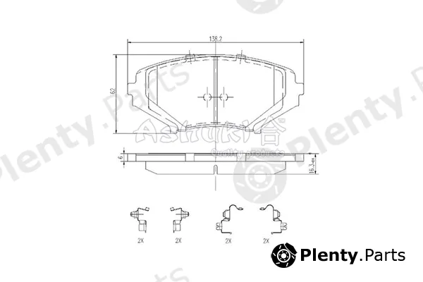 ASHUKI by Palidium 1080-6603 — Brake Pad Set, disc brake