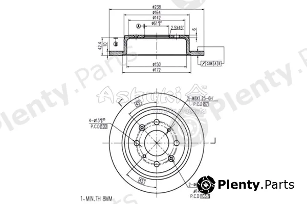 ASHUKI by Palidium H039-01 — Brake Disc