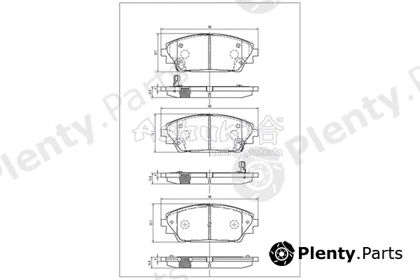 ASHUKI by Palidium 1080-6703 — Brake Pad Set, disc brake