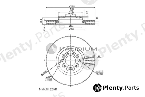 ASHUKI by Palidium P330-018 — Brake Disc