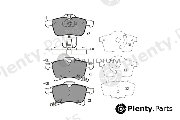 ASHUKI by Palidium P1-1008 — Brake Pad Set, disc brake