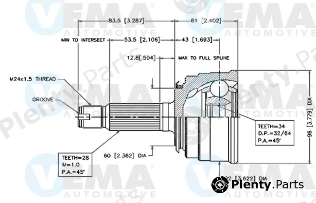 Vema 18277 — Joint, propshaft